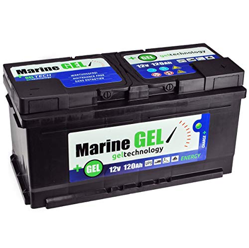 Batería de gel de 120 Ah para barcos, 12 V, batería de arranque.