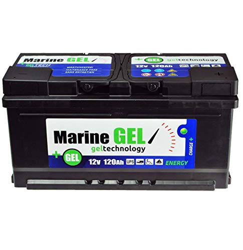 Batería de gel de 120 Ah para barcos, 12 V, batería de arranque.