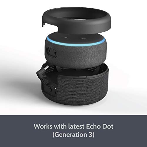 Bateria Echo Dot 3, Base de Batería Portátil para Amazon Echo Dot 3ª Generación Altavoz Inteligente, hasta 12 Horas de Reproducción (Echo Dot no Incluido) - Negro