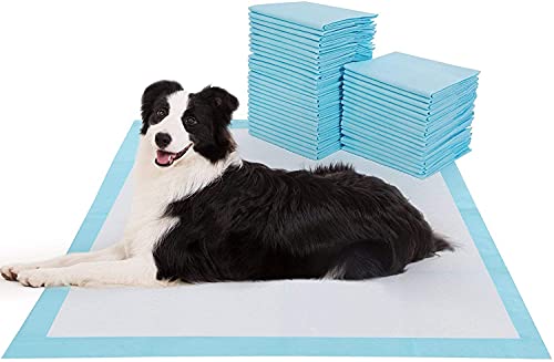 Bazaar Almohadillas de entrenamiento para cachorros de gran tamaño, paquete de 200 almohadillas superabsorbentes de 60 x 60 cm, almohadillas de entrenamiento desechables para perros sin fugas