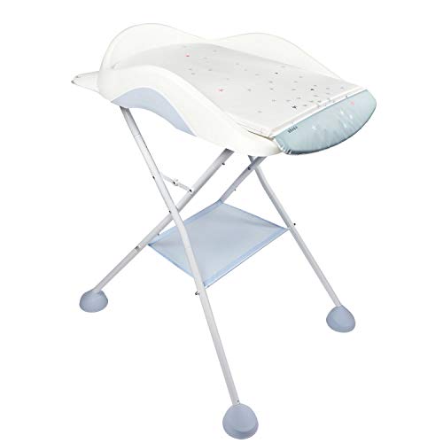 BÉABA Soporte con patas para Bañera de Bebé y Cambiador Recién Nacido, Compatible con Camélé’O, Plegable, Desmontable, Gris (Light Mist)