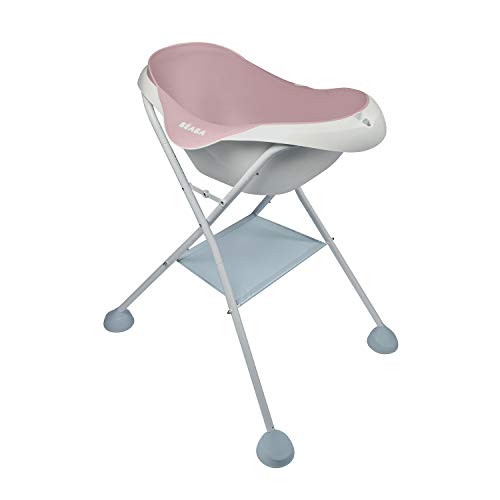 BÉABA Soporte con patas para Bañera de Bebé y Cambiador Recién Nacido, Compatible con Camélé’O, Plegable, Desmontable, Gris (Light Mist)