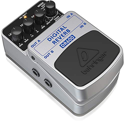 Behringer DR600, Pedal de efecto reverb para guitarra, color blanco, DIGITAL REVERB DR600, Guitar Pedal