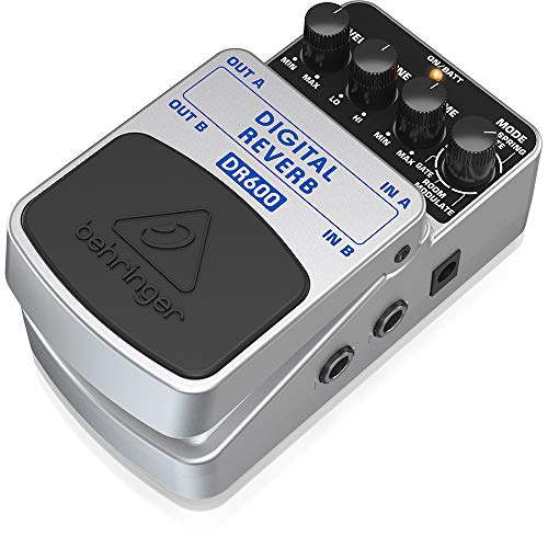 Behringer DR600, Pedal de efecto reverb para guitarra, color blanco, DIGITAL REVERB DR600, Guitar Pedal