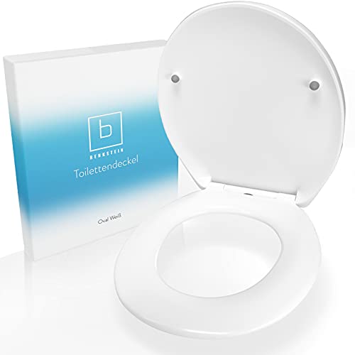 Benkstein Tapa WC Universal Blanca de Cierre Lento Automático tapas de water