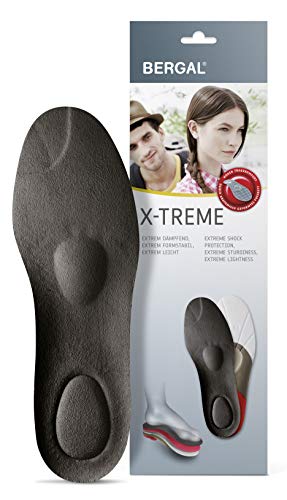 Bergal Bergal X-treme Einlegesohle Plantillas/Cómodas, Multicolor (Anatomisch Geformtes Fußbett Sorgt Für Ein Perfektes Tragegefühl Und Ist Ideal Sportschuhe, Wanderschuhe Freizeitschuhe), 43 EU