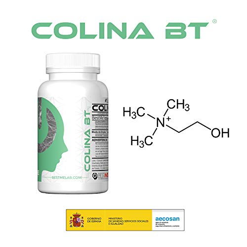 Bestme Colina Bt ✔ Bitartrato de Colina 250 Mg. Nootrópico Natural para la Memoria y Concentración . Nutriente Esencial Precursor de la Acetilcolina . 60 Cápsulas