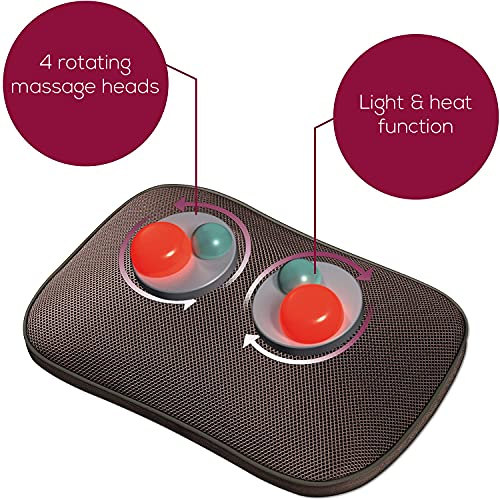 Beurer MG147 - Almohada de Masaje Shiatsu, con función calor, color marrón