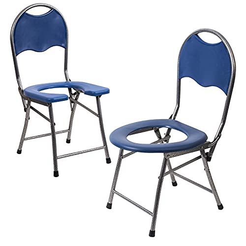 BEVANNJJ Silla de Inodoro Simple Barata con Asiento de baño portátil Plegable de la Silla para el Soporte para Ancianos 150kg rodamiento Silla de baño (Color : 1)