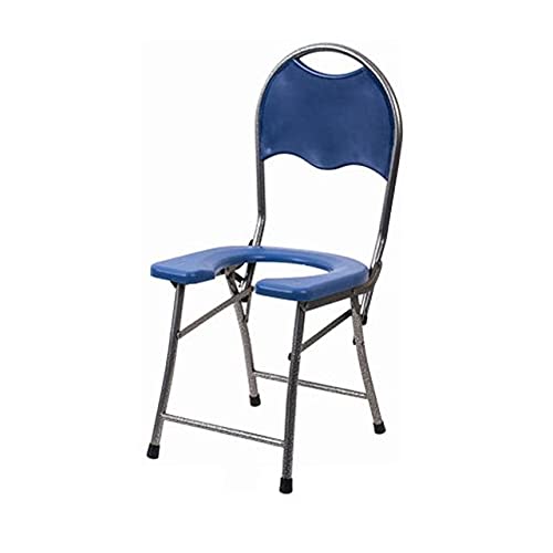 BEVANNJJ Silla de Inodoro Simple Barata con Asiento de baño portátil Plegable de la Silla para el Soporte para Ancianos 150kg rodamiento Silla de baño (Color : 1)