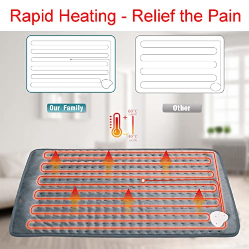 Bias&Belief Almohadilla Eléctrica Dorsal Almohadilla Eléctrica de Calefacción 9 Calentamiento Niveles para El Alivio del Dolor de Espalda para Los Hombros/Abdomen/atrás/Patas/Rodillas