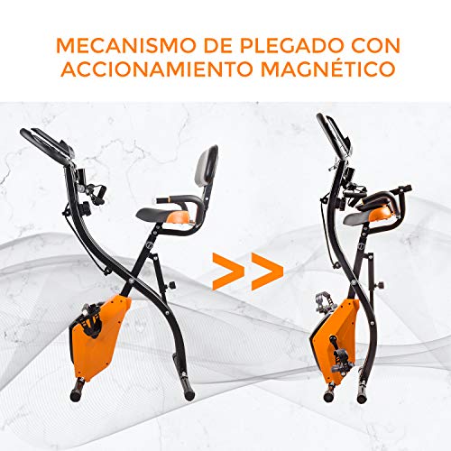 Bicicleta Estática Magnética con 8 niveles de Resistencia WONDER BIKE. Plegable, Cómodo y Fácil de Transportar. Ejercicio Completo.