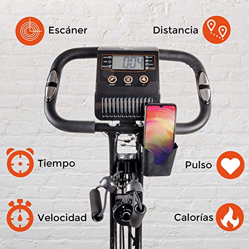 Bicicleta Estática Magnética con 8 niveles de Resistencia WONDER BIKE. Plegable, Cómodo y Fácil de Transportar. Ejercicio Completo.