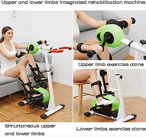 Bicicleta rehabilitación eléctrica, entrenador ciclo pedal estacionario, ejercicios entrenamiento hemiplejía brazos y rodillas, fisioterapia discapacitados y sobrevivientes accidentes cerebrovascula