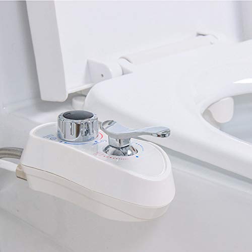 Bidé Para Inodoro, Accesorio Para Bidé, Con Boquilla Doble Agua Fría Y Caliente, Con Boquilla Especial Para Damas, No Eléctrico WC Pulverizador Bidet Asiento De Inodoro Para Limpieza íntima