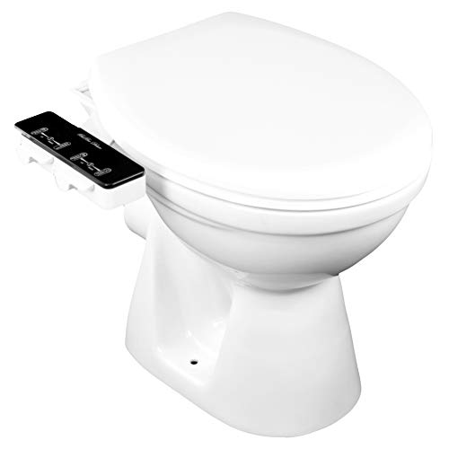 BisBro Deluxe Slim Bidet 2082 | Ducha-bidé de WC con agua caliente para la higiene íntima | Funciona sin electricidad | Limpieza con agua