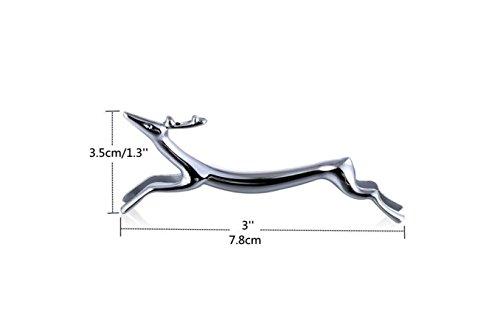 BMTick Apoya cubiertos plateado ‘Dancing Deer’ (Diseño de ciervo) para cuchillos, tenedores y cucharas (4 Unidades)