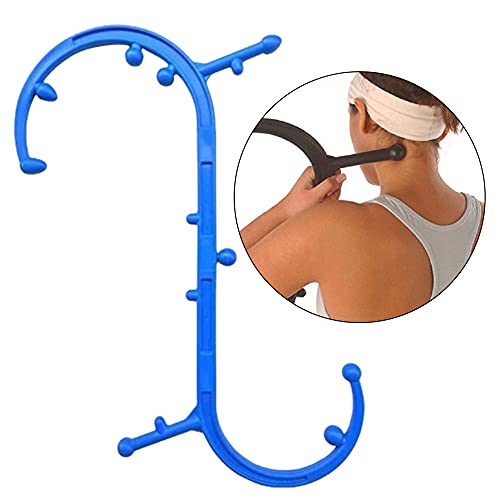 Body Back Buddy Masajeador de espalda con punto de gatillo para aliviar el dolor muscular de cuerpo completo, herramienta de masaje de mano para hombros, espalda baja, cuello