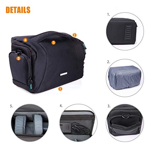 Bodyguard Easy SLR XL ? Bolsa para cámaras réflex Grande para Body y 3 Objetivos, Negro para, por Ejemplo Canon EOS 70d 77d 80d 200d 1300d 2000d 4000 d700d 750d 760d 77d 800d