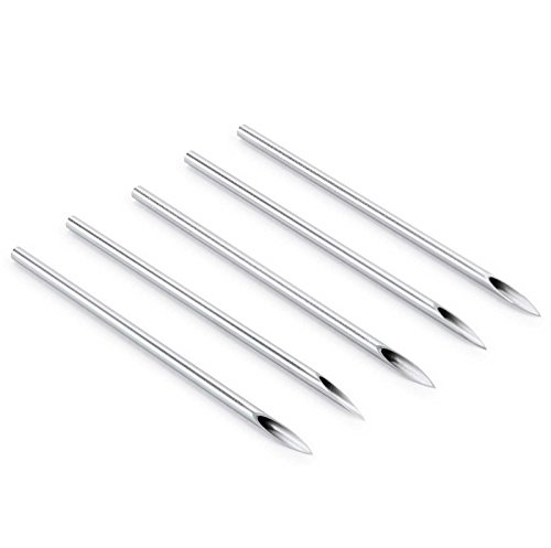 BodyJewelryonline Adultos 25-Pack Piercing Agujas Selladas y Sterlized - 9 tamaños para Elegir (Calibre 18)