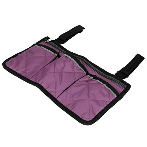 Bolsa para silla de ruedas, bolsa colgante lateral para silla de ruedas, bolsa de almacenamiento para silla de ruedas, multifuncional eficiente y duradera para(purple)