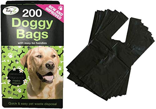 Bolsas de caca perro C/W con asas extra fuertes - fragancia Limón Paquete De 200