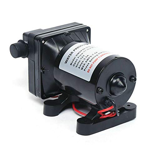 Bomba de membrana, 4 cámaras, bomba de alta presión con interruptor de presión y bomba de agua Bypass RV de color negro, 12 V, 55 PSI, 3,8 bar, para caravana, barco, caravana, jardín