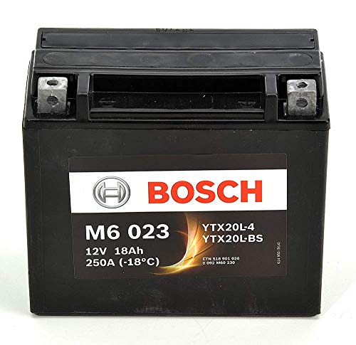 Bosch M6023 Batería motocicleta YTX20L-BS - 12 V AGM 18A/h-260A