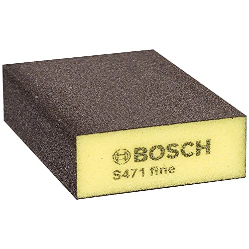 Bosch Professional Accessories 2608608226 Esponja Abrasiva Fino, Amarillo, Marron, 68 x 97 x 27 mm