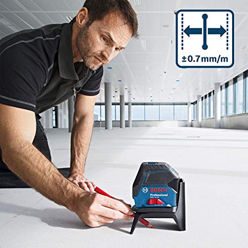 Bosch Professional Nivel láser GCL 2-15 (láser rojo, interior, con puntos de plomada, alcance: 15 m, 3 pilas AA, soporte giratorio RM 1, placa reflectora láser, estuche de protección)