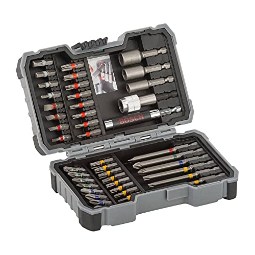 Bosch Professional Set de 43 unidades para atornillar y llaves de vaso (accesorios para taladro atornillador)