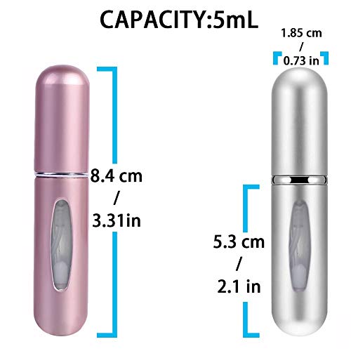 Botella de perfume recargable de 5 ml – Mini atomizador de perfume para viaje – Botella de spray portátil vacía