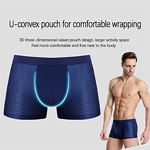 Boxers para Hombre, Paquete De 5, Ropa Interior Ajustada De Algodón, Calzoncillos Ultra Suaves Y Cómodos (6XL 175-200 kg)