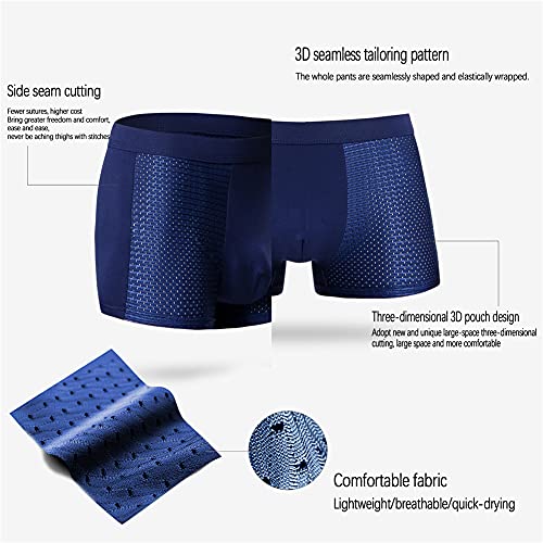 Boxers para Hombre, Paquete De 5, Ropa Interior Ajustada De Algodón, Calzoncillos Ultra Suaves Y Cómodos (6XL 175-200 kg)