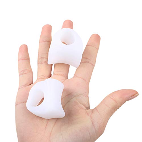 boxoon Plancha De Dedo Del Pie 6pcs Para Superposición Dedo Del Pie Muleta De Dedo En Martillo Universal Hallux Valgus Ortesis Espaciador De Dedo De Un Solo Orificio Corrector