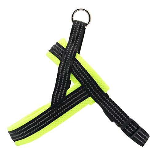 BPS® Arnés Correa para Perros Mascotas Collar Ajustable 4 Tamaños Colores para Elegir para Perro Pequeño Mediano y Grande (M, Verde) BPS-3882V