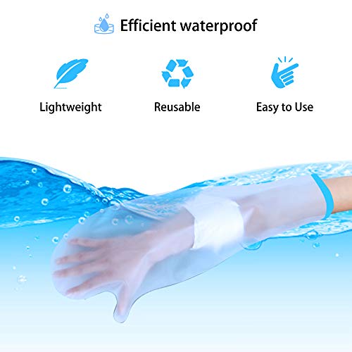 Brazo de cubierta fundición impermeable para ducha, apósitos impermeables ducha adultos medio brazo protector fundición impermeable brazo cubierta fundida cómodo yeso fundido cubiertas para heridas