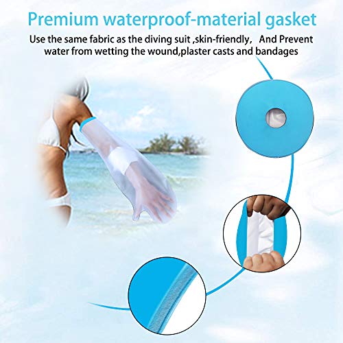 Brazo de cubierta fundición impermeable para ducha, apósitos impermeables ducha adultos medio brazo protector fundición impermeable brazo cubierta fundida cómodo yeso fundido cubiertas para heridas