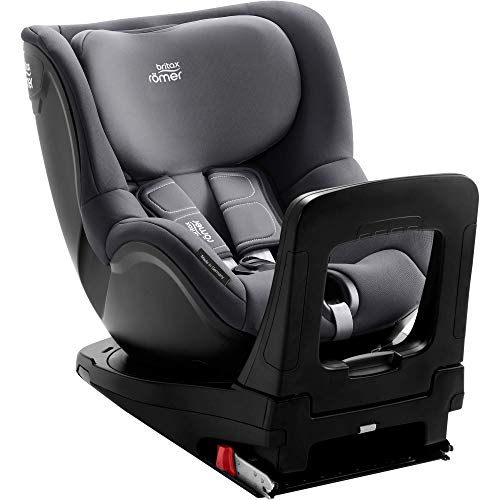 BRITAX RÖMER Silla Coche DUALFIX Z-LINE Gira 360° ISOFIX Niño de 61 a 105 cm i-SIZE Grupo 0+/1 de 3 Meses a 4 Años, Storm Grey