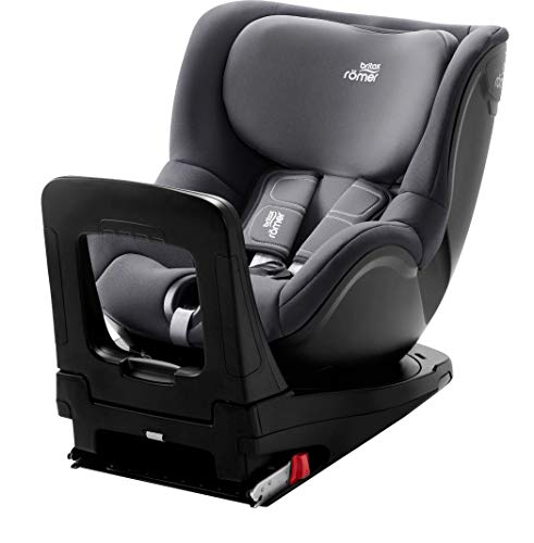 BRITAX RÖMER Silla Coche DUALFIX Z-LINE Gira 360° ISOFIX Niño de 61 a 105 cm i-SIZE Grupo 0+/1 de 3 Meses a 4 Años, Storm Grey