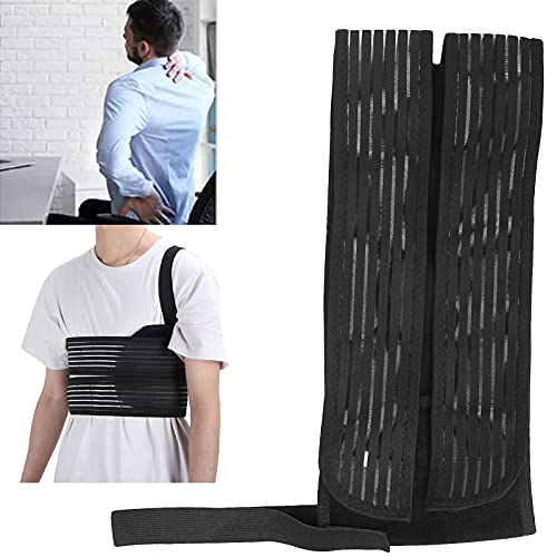 Brrnoo Soporte de Costilla Rota Ajustable, cinturón elástico para Envolver el Pecho, cinturón Protector de Pecho Transpirable Unisex para Hombres y Mujeres, compresión y Soporte para Costillas (M)