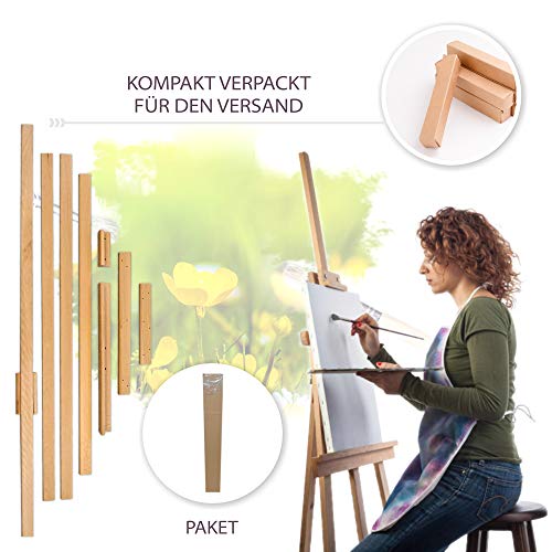 caballete pintura niños - caballete plegeable tripode pintura De tres patas regulable en altura madera de hay 150 cm