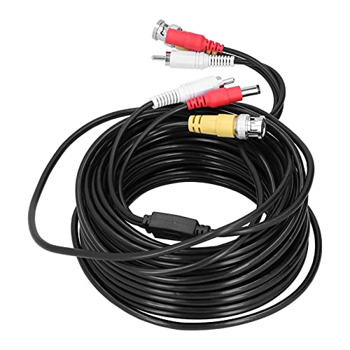 Cable De Vigilancia, Cable CCTV De Buena Conductividad Eléctrica Con Protector De Papel De Aluminio Para La Mayoría De Las Personas Para Sistemas De Vigilancia DVR(30 metros)