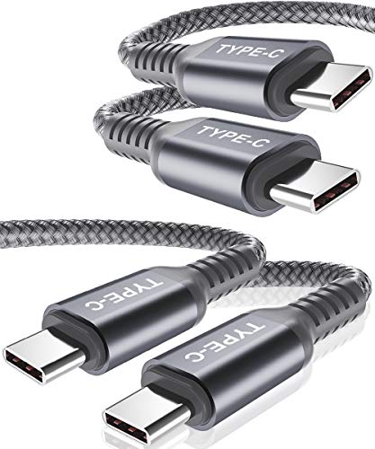 Cable USB C a C de 100W 3 Metro 2-Pack, Cable Tipo C Carga Rápida de Energía,Cable del Cargador PD para MacBook Pro Mac M1,iPad Pro Air 4 Mini 6 2020 12.9,Samsung Galaxy Note 20 21 S20 S21 Plus Ultra