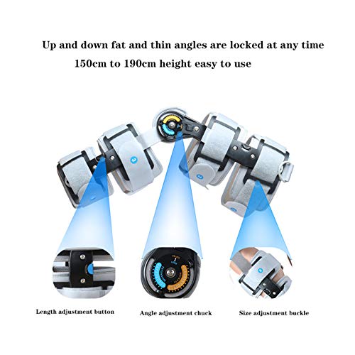 Cajolg Soporte De Rodilla con Bisagras Soporte De Ortesis De Articulación De Rodilla Ajustable Soporte Hiperextensión Y Tratamiento De Bloqueo De La Osteoartritis