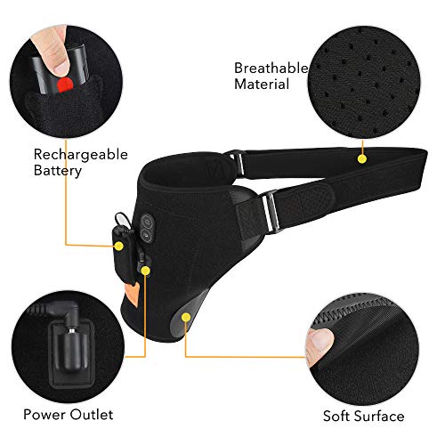 Calentador de soporte para hombro, portátil para uso en movimiento, con 3 niveles de calefacción para aliviar eficazmente el dolor, hombro congelado y tendinitis