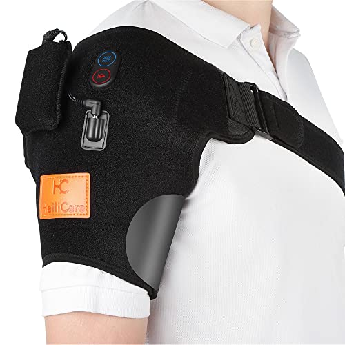 Calentador de soporte para hombro, portátil para uso en movimiento, con 3 niveles de calefacción para aliviar eficazmente el dolor, hombro congelado y tendinitis