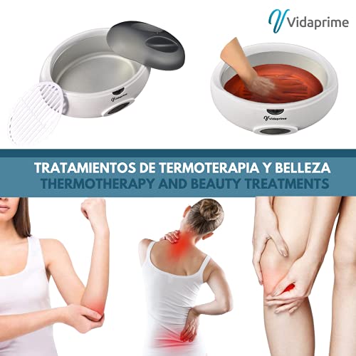 Calentador PARAFINA para Manos y Pies Artrosis - 3 LITROS - Máquina parafina Fisioterapia y Termoterapia Dolor Muscular - Calentador de Parafina Profesional - Baño Parafina REHABILITACIÓN