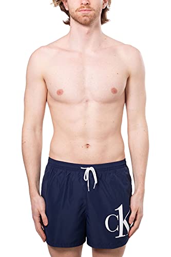 Calvin Klein - Boxer de playa para hombre corto CK One. turquesa M