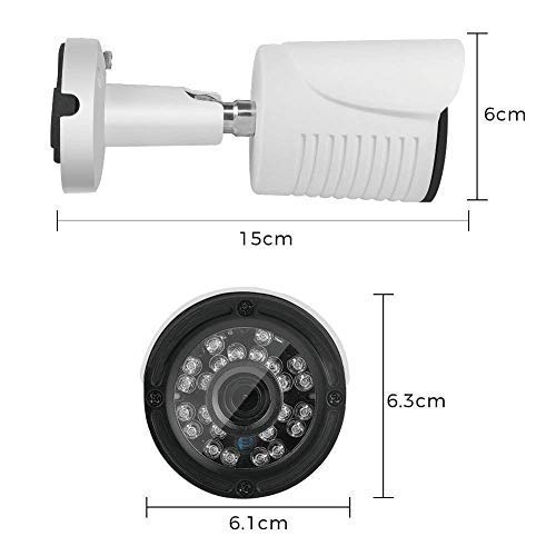 Cámara De Seguridad 2MP, 1080P Hybrid 4 in1 Bullet CCTV Cámara Myada HD CCTV Cámara 3000TVL, 4 IN 1,Lente de 3.6mm, 12PCS SDM Led, Apoyo UTC, BNC, IP66 Impermeable, HD TVI/CVI/AHD/CVBS Switchable